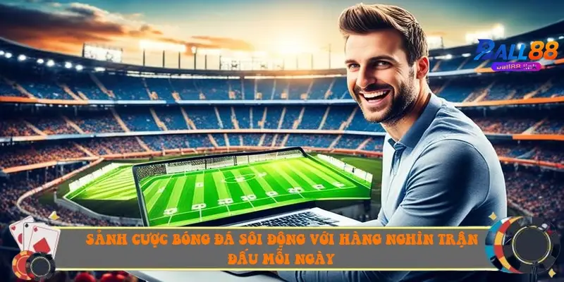 Sảnh cược bóng đá sôi động với hàng nghìn trận đấu mỗi ngày